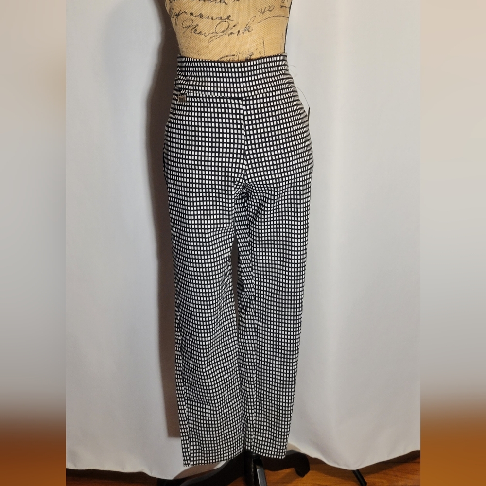 Alex & Olivia Black & White Checkered Ankle Pant | NWT! | Sz 10